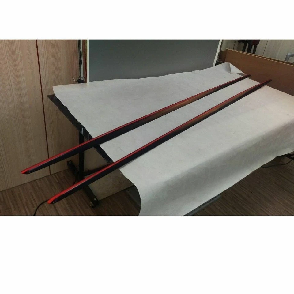 Black + RED For Mercedes BENZ W117 C117 Sport Shooting Brake Side Skirt Cover Foto 3 de 4