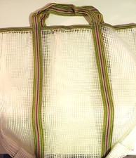 Original DDR Strandtasche Einkaufsbeutel 45 cm x 45 cm Nostalgie Weiss Rot Grün
