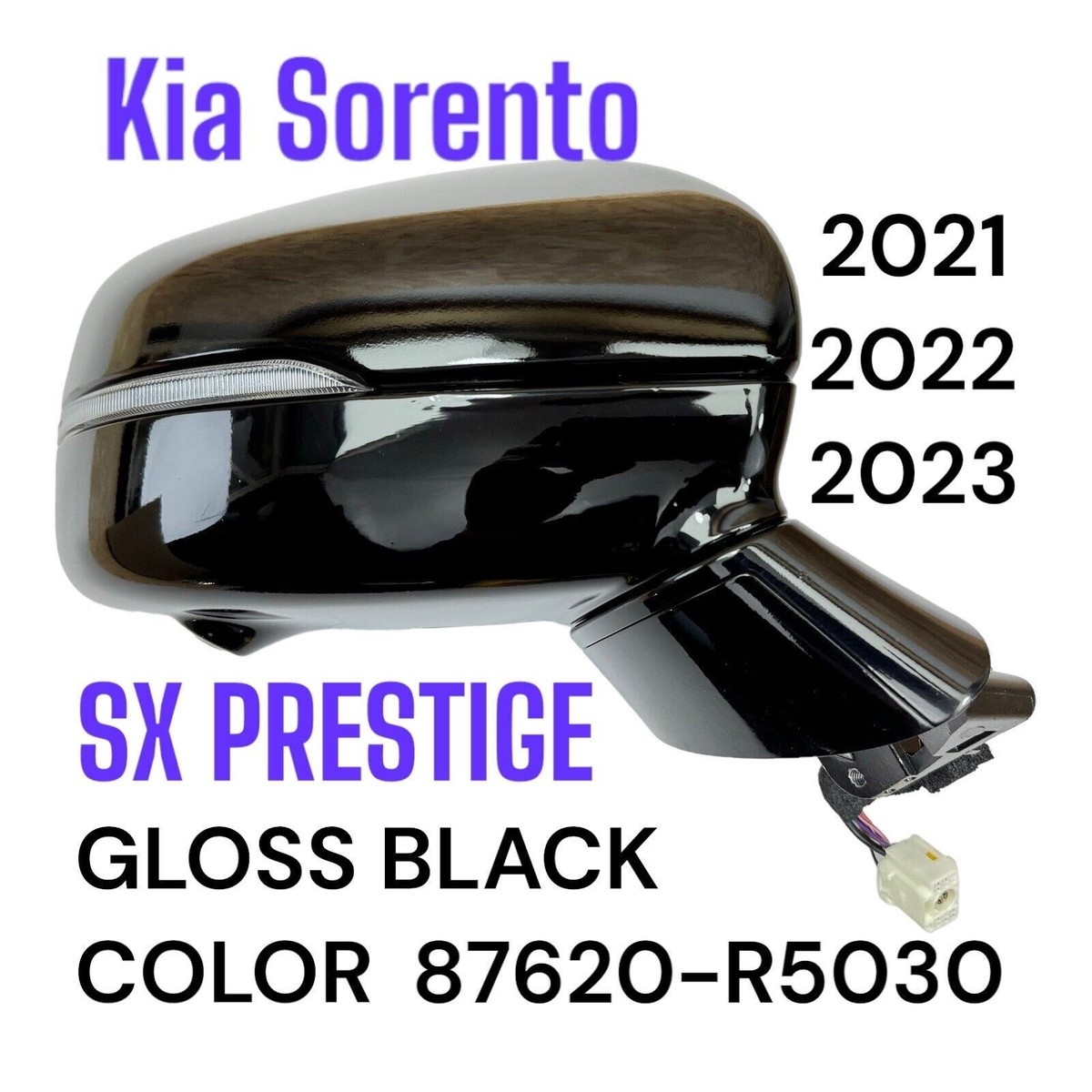 2021-2023 Kia Sorento SX Prestige Right Side Mirror Gloss Black
