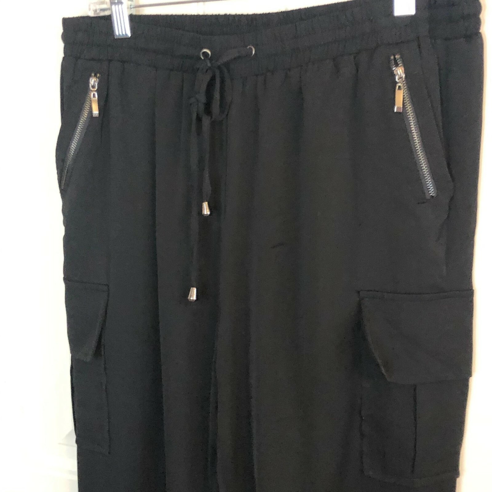 B.P. Collection Black drawstring cargo joggers zi… - image 2