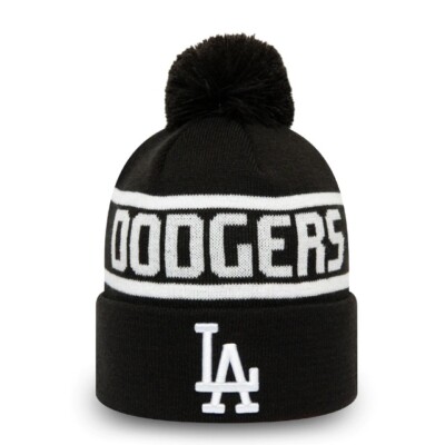 New Era - Bonnet Team Jake Bobble Cuff Knit - Los Angeles - Black - 12490007