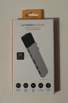 HyperDrive NET 6-in-2 USB-C Hub Adapter MacBook Pro Air HDMI 100W PD Ethernet