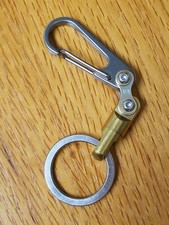 Stainless Steel Carabiner Snap Spring Hook Clip, EDC Keychain, Key Ring, 4-1/2  