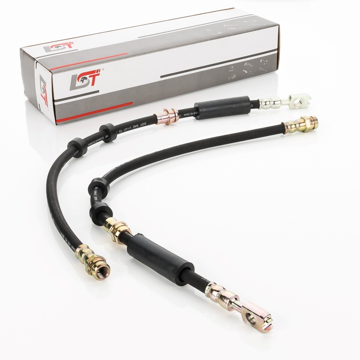 2x Brake Hose Front 6R0611701B for VW POLO 6R 6C - 540mm