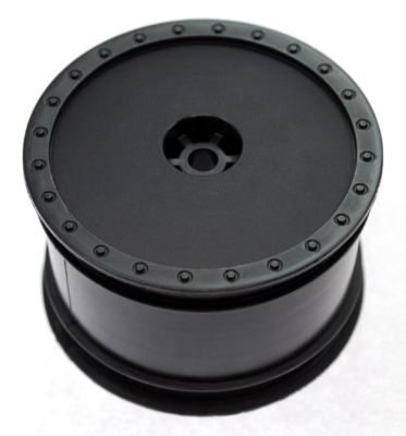 DE Racing - Black Borrego Rear Buggy Wheels for Associated B6 and TLR 22 (4pcs)