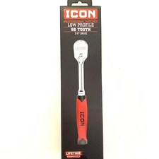 ICON 3/8 in. Drive Professional Low-Profile Ratchet with Comfort Grip 56190