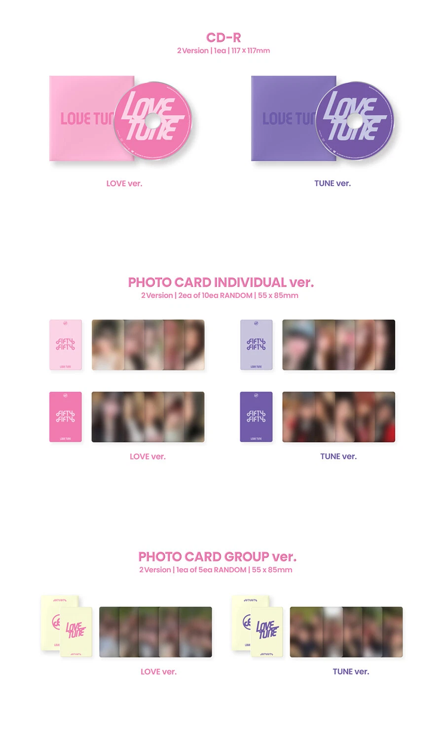 FIFTY FIFTY [LOVE TUNE] 2nd Mini Album/CD-R+Booklet+4 Card+