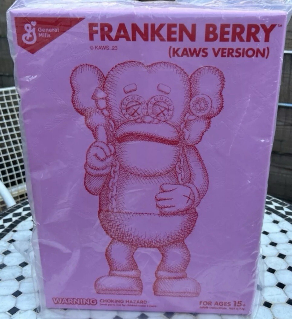 その他 FRANKEN BERRY (KAWS VERSION) medicom Sealed Kaws x General Mills Franken Berry Figure BRAND NEW