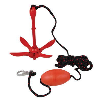 Attwood Anchor Kit 3.5lb Grapnel Folding Boat Rope Buoy Marine System 11969-4