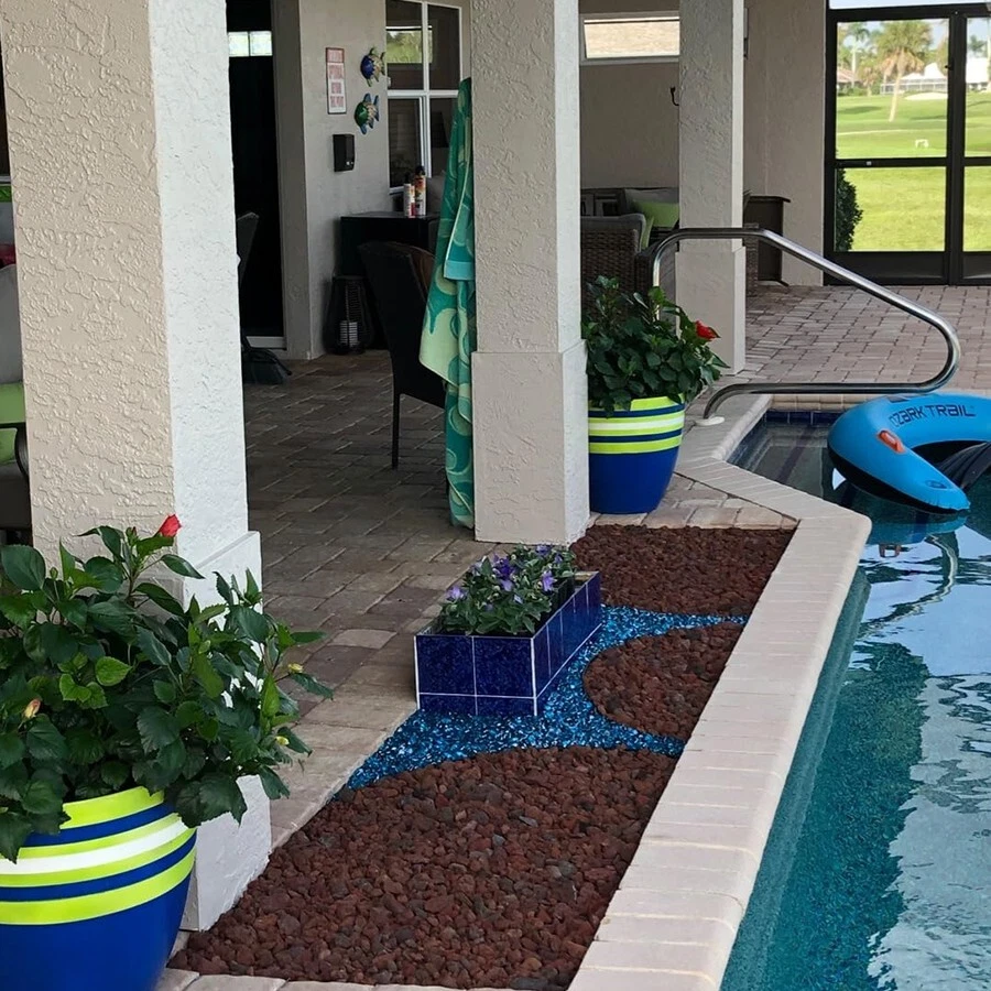 Cuentas de vidrio de fuego multicolor de 1-20 lb para fogata de vidrio redondo reflectante de 1/2 pulgada Foto 3 de 4