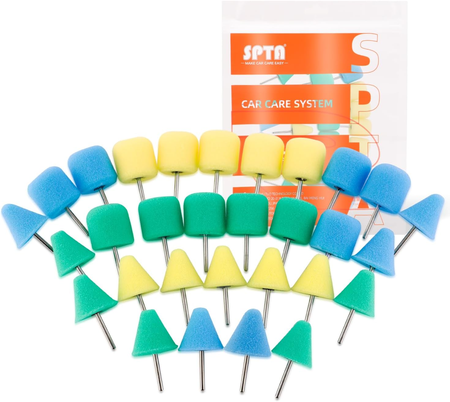 Mini Buffing Polishing Pads, 30Pcs Mini Detail Polishing Balls Use on Rotary Too