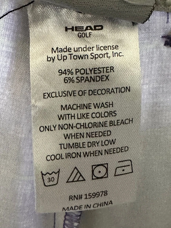 HEAD Golf Purple Plaid Stretch Performance Shorts Mens 42 - 7.5 inch Inseam - Image 4 of 4