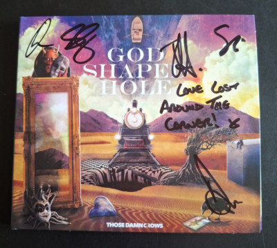 THOSE DAMN CROWS SIGNED GOD SHAPED HOLE SIGNED WITH THEIR HANDWRITTEN LYRICS