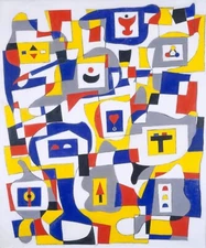 Charmion Von Wiegand : Individual Worlds : 1947 : Archival Art Print