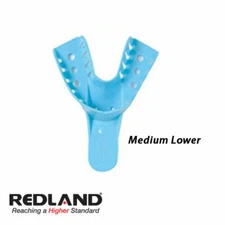 REDLAND Impression Trays #4 Medium Lower Perforated 12 Pieces/Bag -FDA