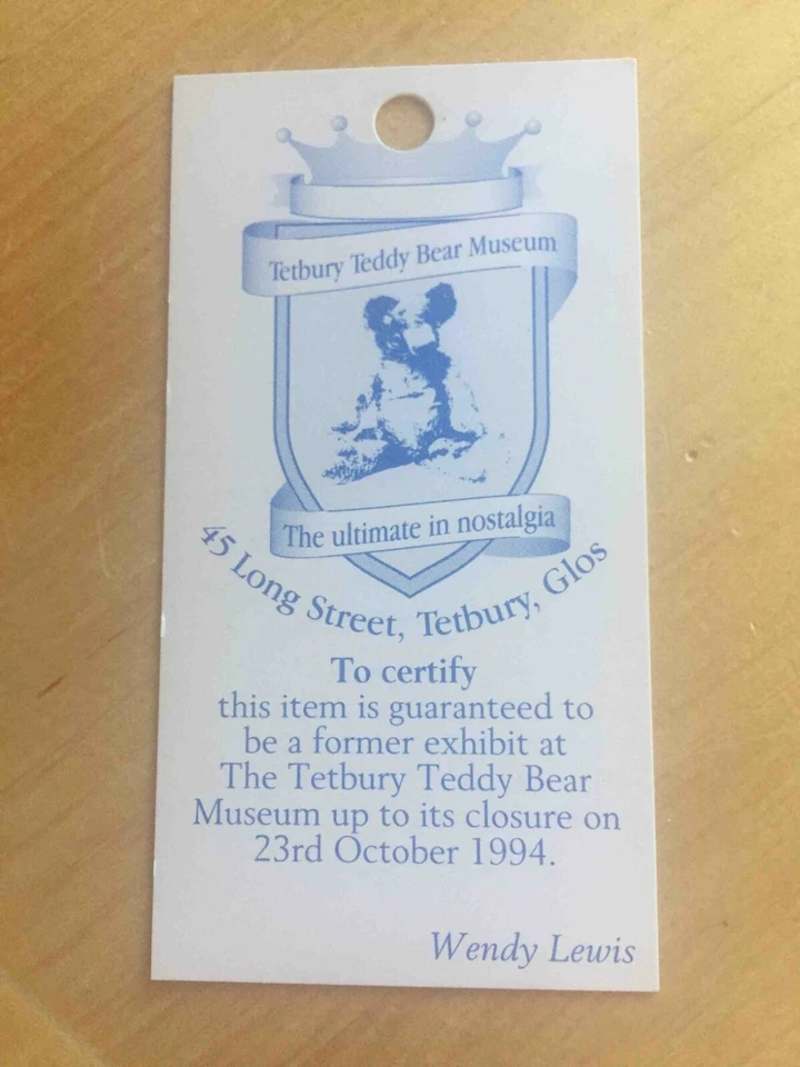 ANTIGUO OSO DE PELUCHE Chad Valley principios de la década de 1920 del Museo Inglés en un cárdigan Foto 4 de 4