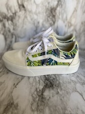 Size 8 - VANS Ward Tropical - Multi colored Green, Purple, Blue