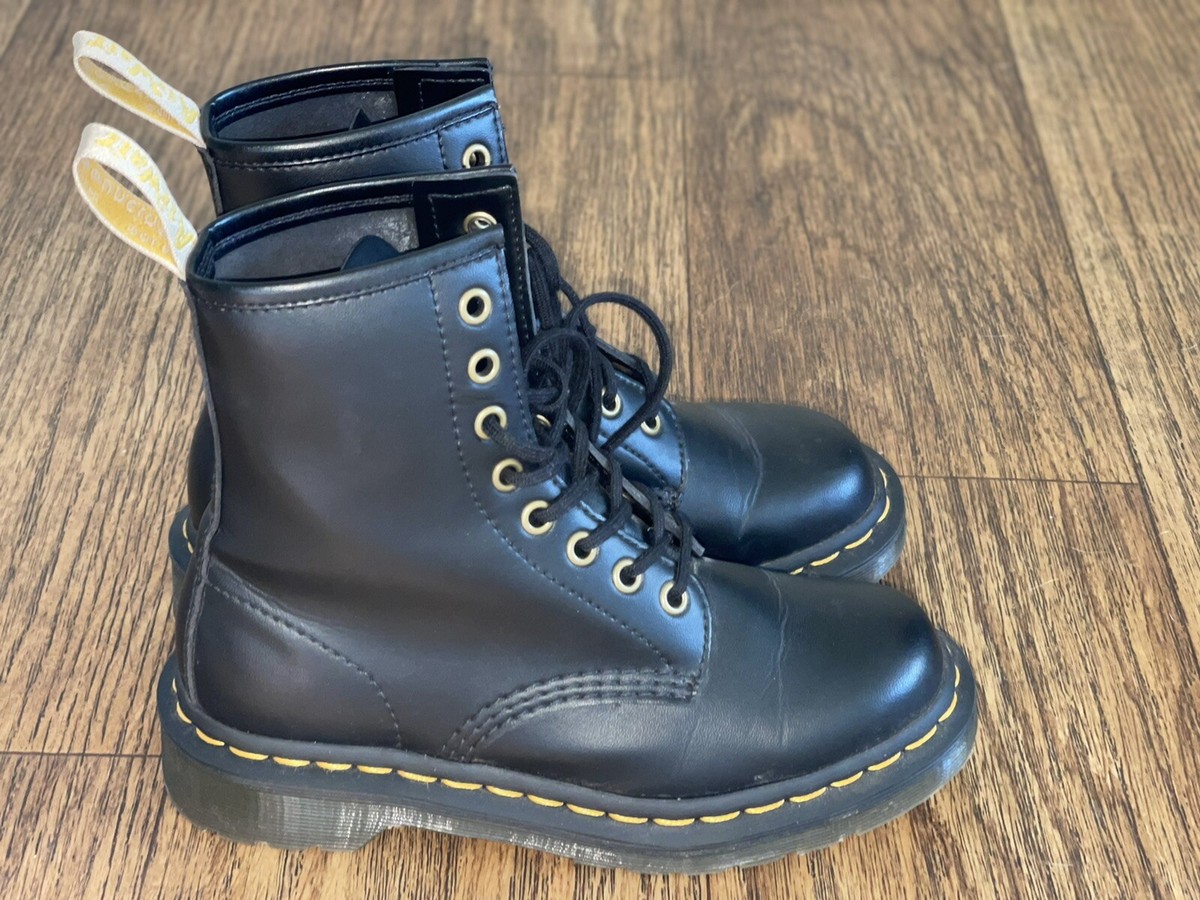 Dr. Martens Doc's Vegan 14045 Black Boots Size USL 5 Lace up Boots