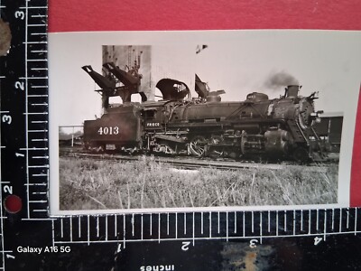 FRISCO RAILROAD 2-8-2 LOCOMOTIVE #4013 PHOTO FT SMITH AR COALING TOWER 1949
