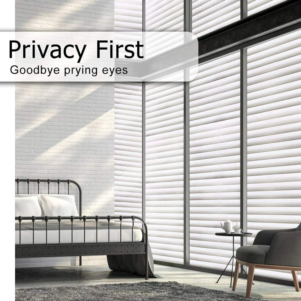 Sichtschutzfolie Milchglasfolie Fensterfolie Fenster Folie Selbstklebend 5m 90cm - Bild 3 von 4