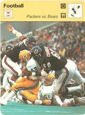 PACKERS VS BEARS 1978 Sportscaster card #27-06 CHICAGO BEARS GREEN BAY ...