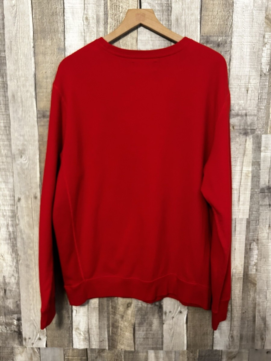 Vintage 90s Polo Ralph Lauren Red Essential Crewneck Sweatshirt