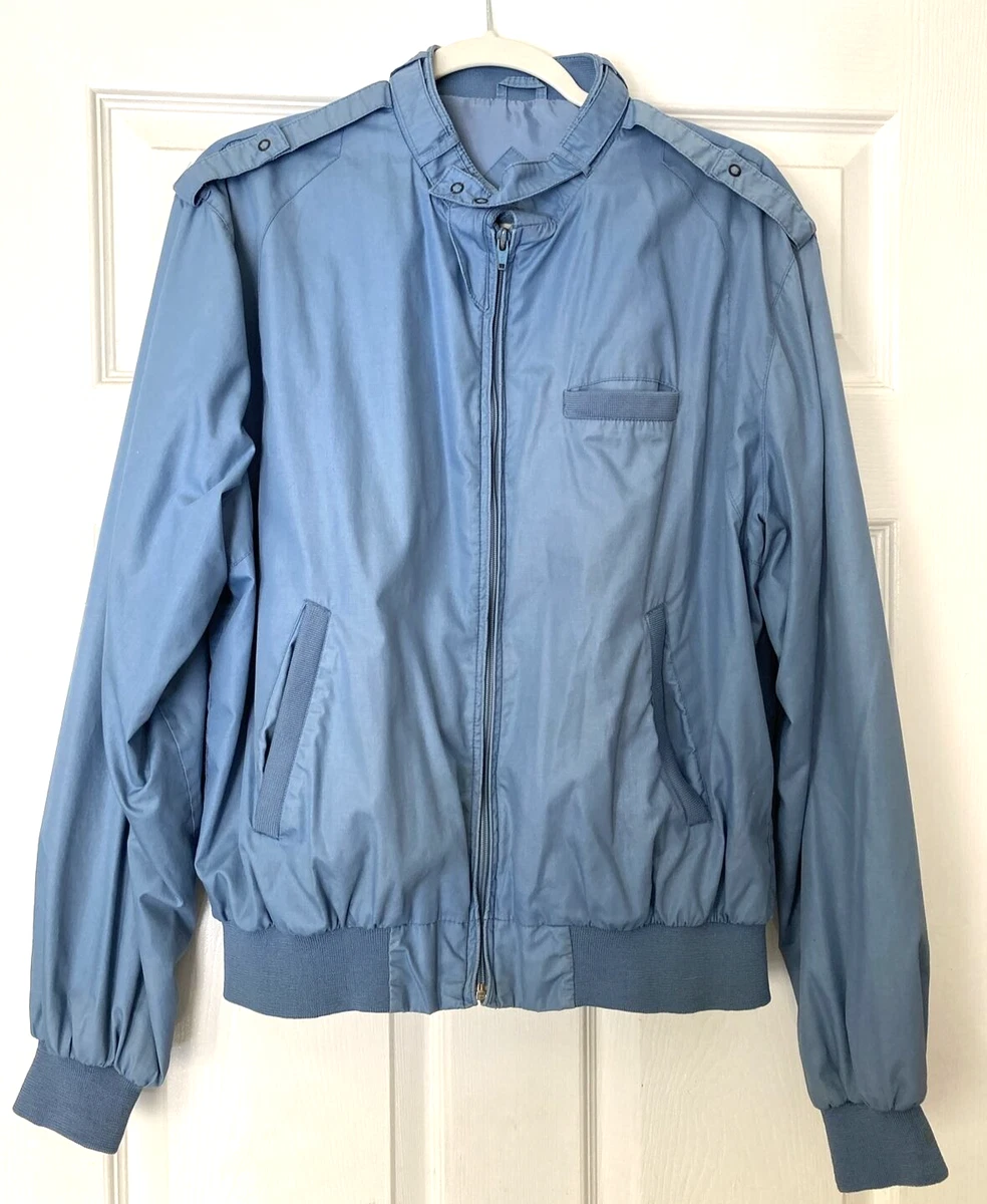 Vintage Peter England Members Only Style Jacket Bomber Blue Windbreaker  Size L | eBay