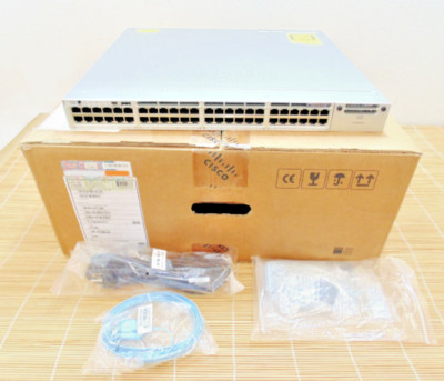 NEW  Cisco WS-C3850-48F-E 48x 1GbE PoE+ ports IP Serv C3850-NM-2-10G NEU