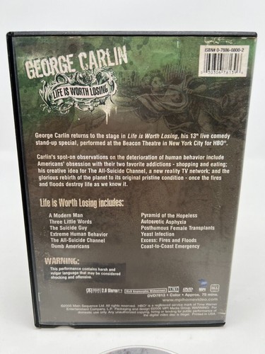 George Carlin - Life Is Worth Losing (DVD, 2005, Widescreen) CLEAN - Picture 2 of 5