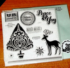 CTMH D1613 BEST CHRISTMAS Peace  Joy, UR loved, REINDEER, Winter Cheer, TREE