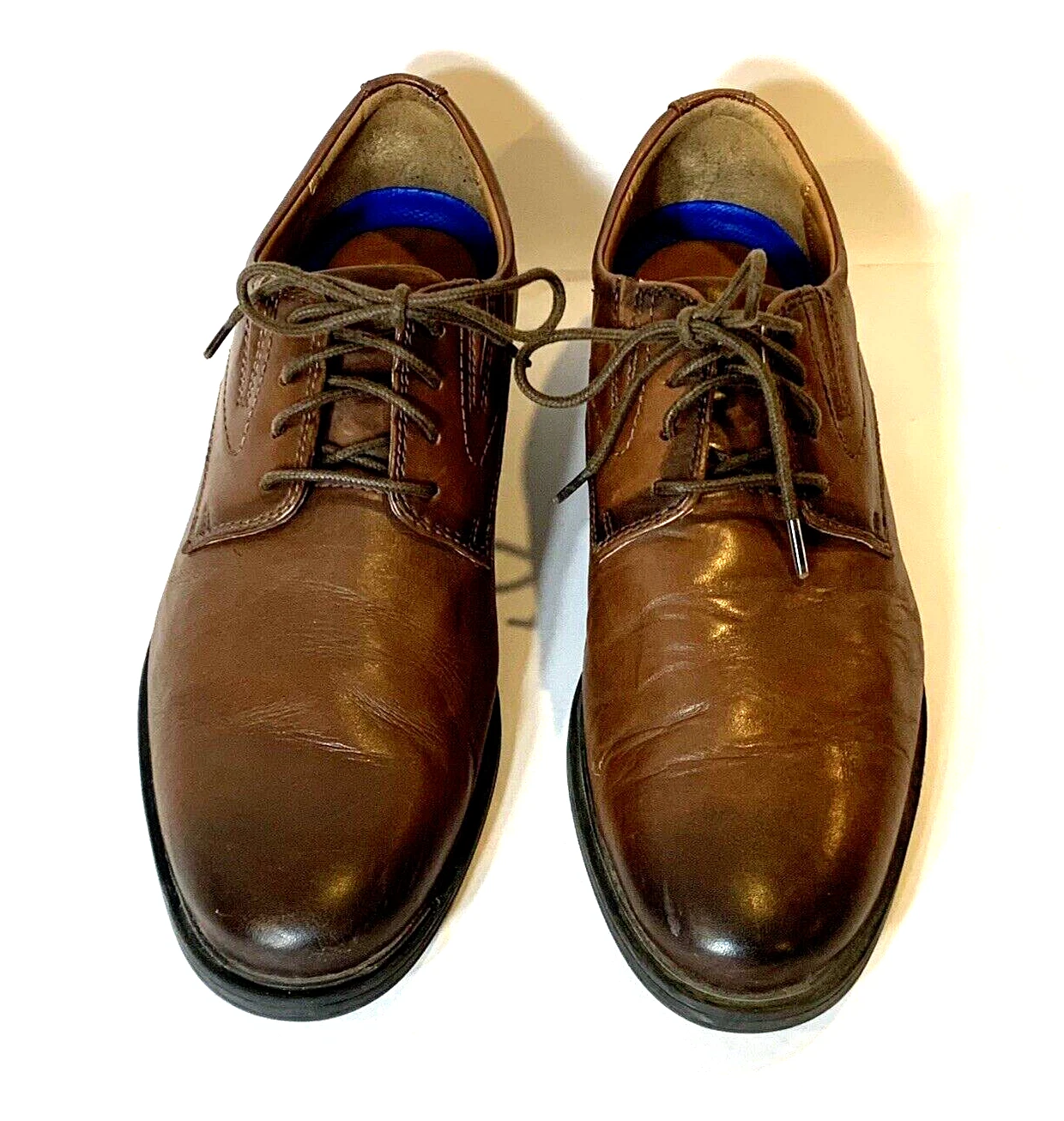 Scarpe Clarks uomo 8 5 Oxford pelle marrone marrone marrone soletta ortopedica comfort estremo