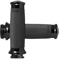 AVON Custom Contour Grips for H-D Motorcycles w/Fly-By-Wire Throttle (Black)