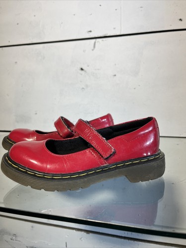Dr Martens Mary Jane Shoes Patent Leather Red Toddler Girl Sz 13 | eBay