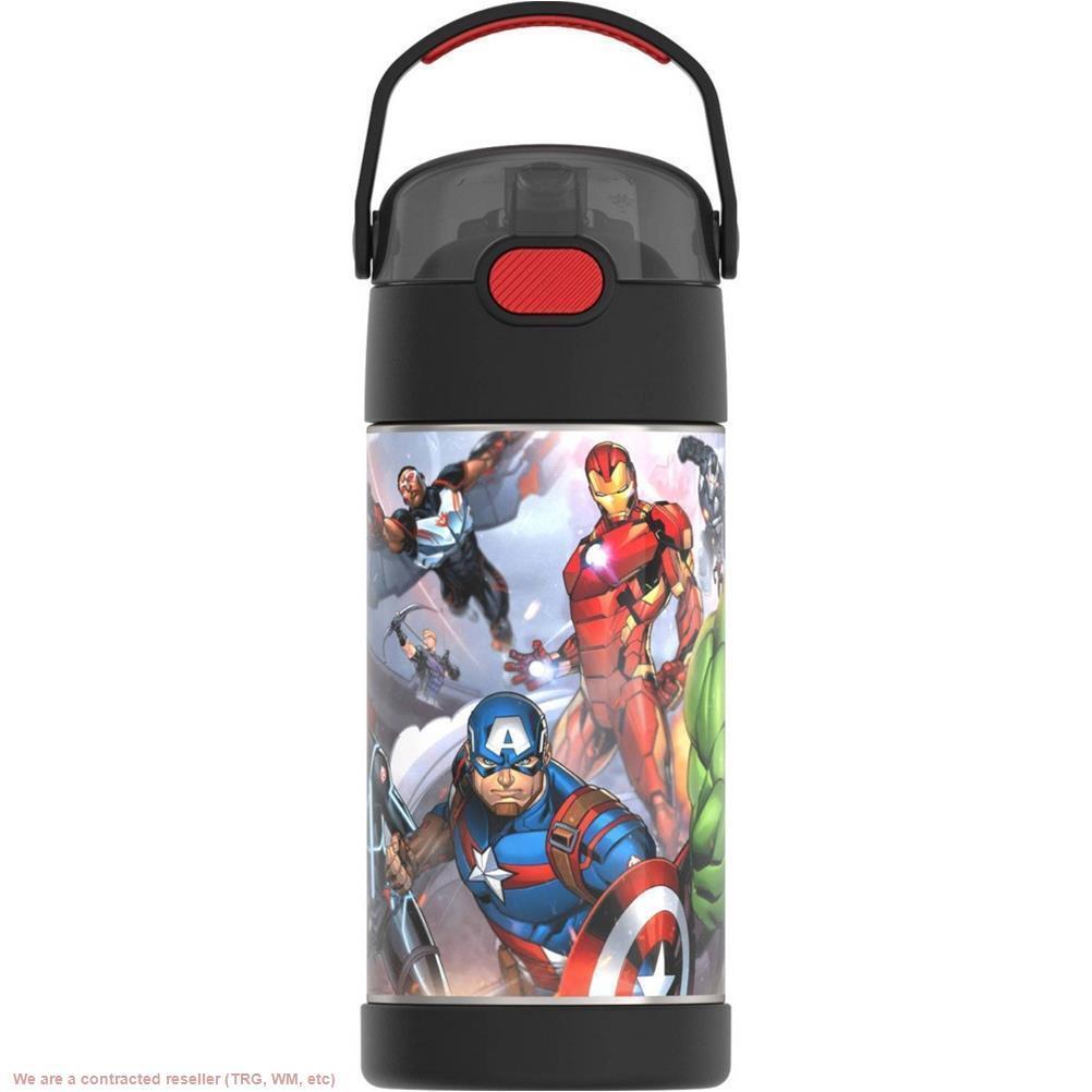 Детская бутылка для воды Thermos Kids емкостью 12 унций из нержавеющей стали с ручкой-держателем - 2890₽