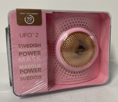 New FOREO UFO 2 Pearl Pink + 2 pack of masks - Heated LED Power Mask - READ