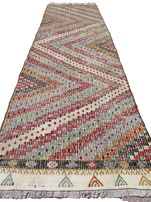 Carpet Runner, Vintage Kilim Runner, Hallway, Corridor, Stairs, Long Rug 28''X98''