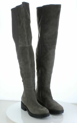 Eileen Fisher Loft GRAYISH BROWN Nubuck Leather OTK Boots