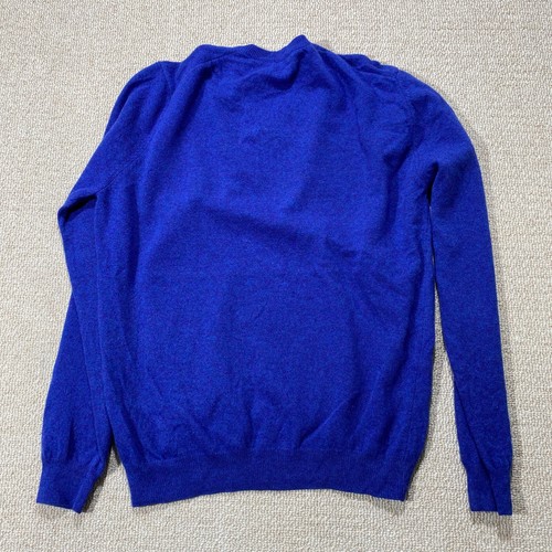 United Colours of Benetton Wollpullover Herren mittelblau lila italienischer Strick - Bild 9 von 10