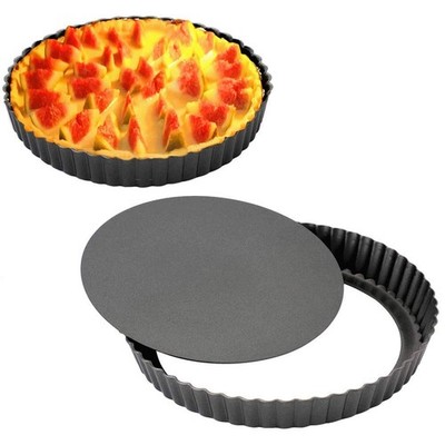 Tart Pan 12 Inch with Removable Bottom Quiche Pan Nonstick Round Pie Pans for...