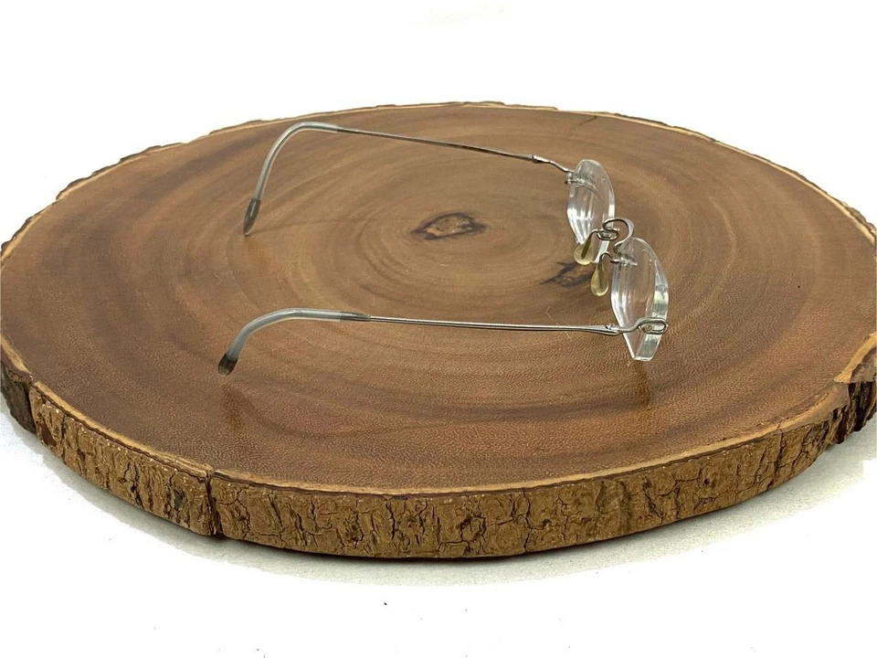 Gafas KAZUO KAWASAKI Kooki MP-634 plateadas beta titanio sin montura hechas en Japón Foto 4 de 4