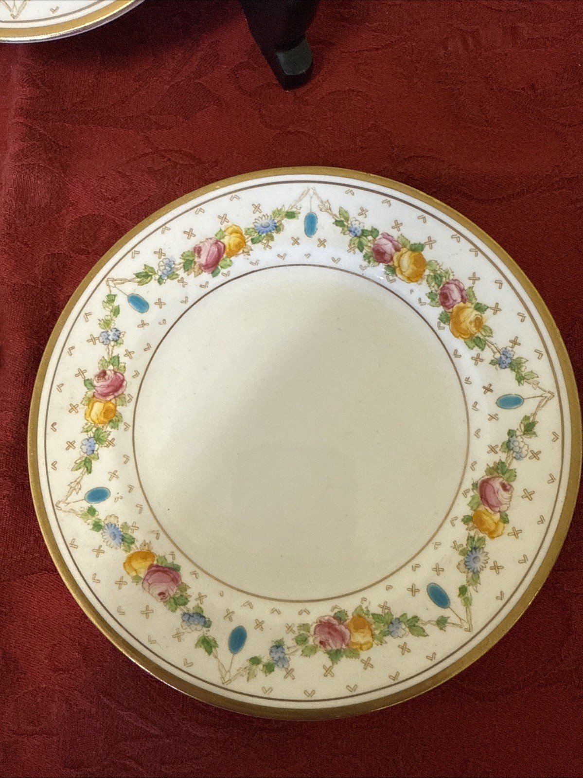 3 Antique Redfern & Drakeford, England, Balmoral China Floral Bread Plates