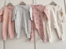 Baby Girls 0-3 Months Mummy Daddy Babygrow Sleepsuit Bundle Set Love George