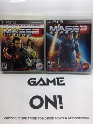 Mass Effect 2 & 3 Games Bundle (PlayStation 3, 2010) Complete Tested Free Ship