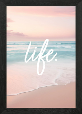 Lofi Pastell Strand Kunst Gerahmtes Wandbild Poster Leinwanddruck Bild