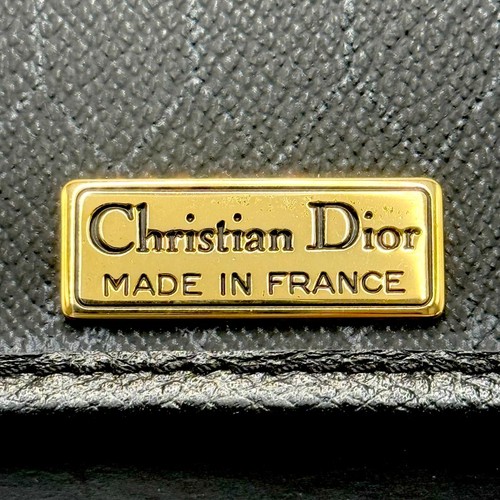 ChristianDior Christian Dior Logo Plate Chain Schultertasche CD Logo Schwarz Gold - Bild 10 von 20