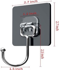 Strong Self Adhesive Hook Sticky Hooks Heavy Duty Wall Seamless Stick on 1~100