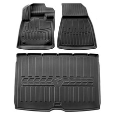 Gummimatten Fußmatten Kofferraumwanne für Volvo XC40 Recharge 2020- 3D Schalen