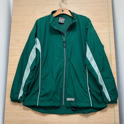 Easton Mens Forest Green Windbreaker Jacket Mesh Lined Full Zip L/XL video thumbnail