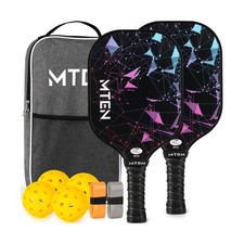 Pickleball Paddles, USAPA Approved Fiberglass Surface Pickleball Set with Pic...