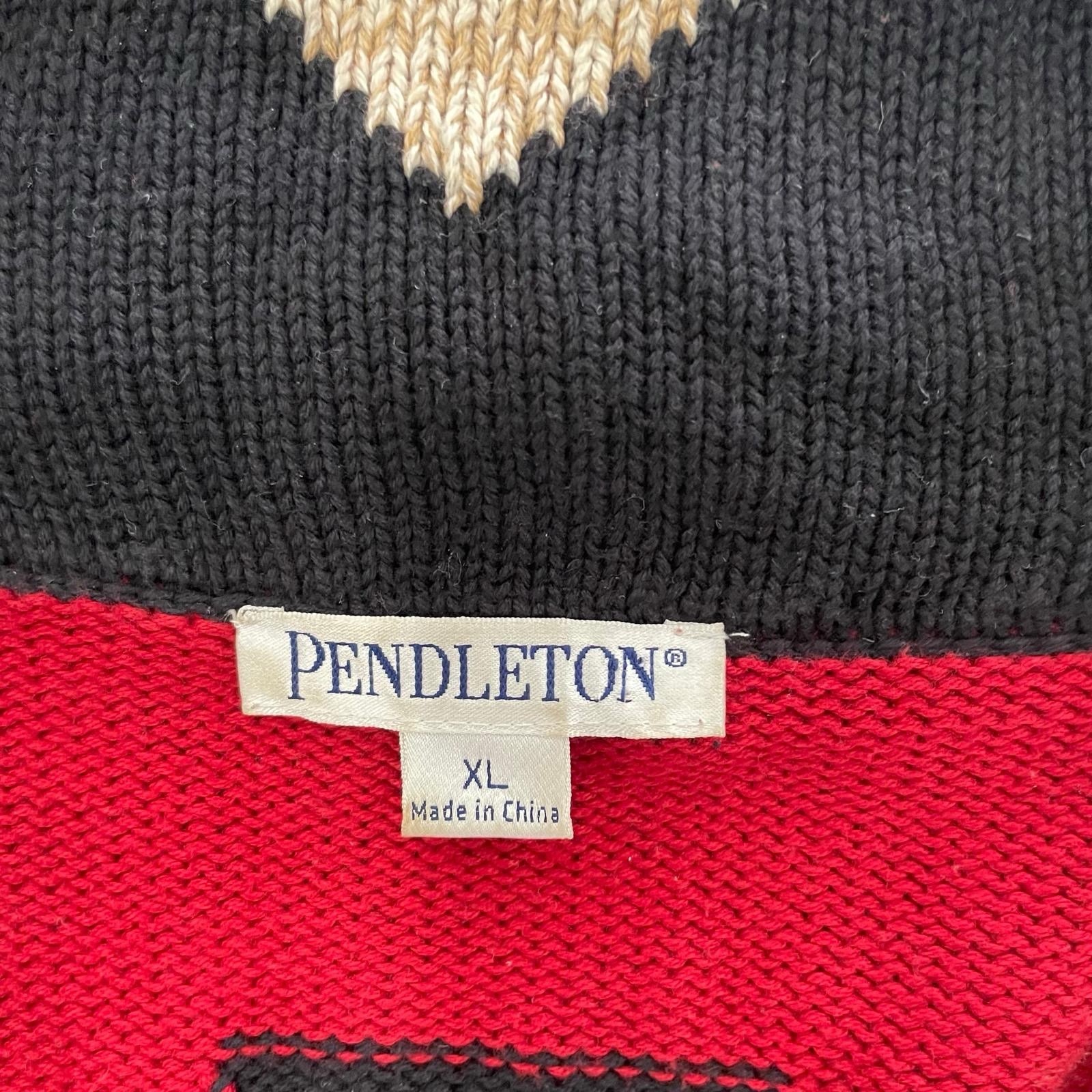 Pendleton Cardigan Sweater Aztec Southwestern Red… - image 5